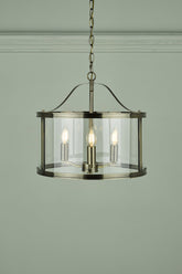 Laura Ashley Harrington 3 Light Lantern Antique Brass